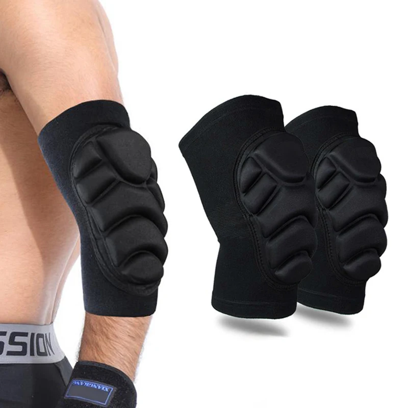 1 Pair Men Teens Elbow Pads Elbow Protector Volleyball Sponge Compression Elbow Braces Support for Basketball Tennis Football