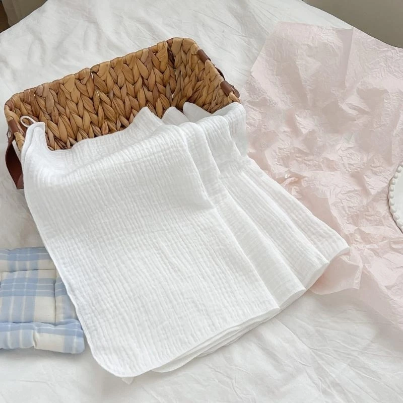 J15U 4 قطعة/3 قطعة القطن الصغار مريلة الطفل ملابس التجشؤ حديثي الولادة منشفة مربعة الشكل منديل صغير لينة تنفس الرضع منشفة #3