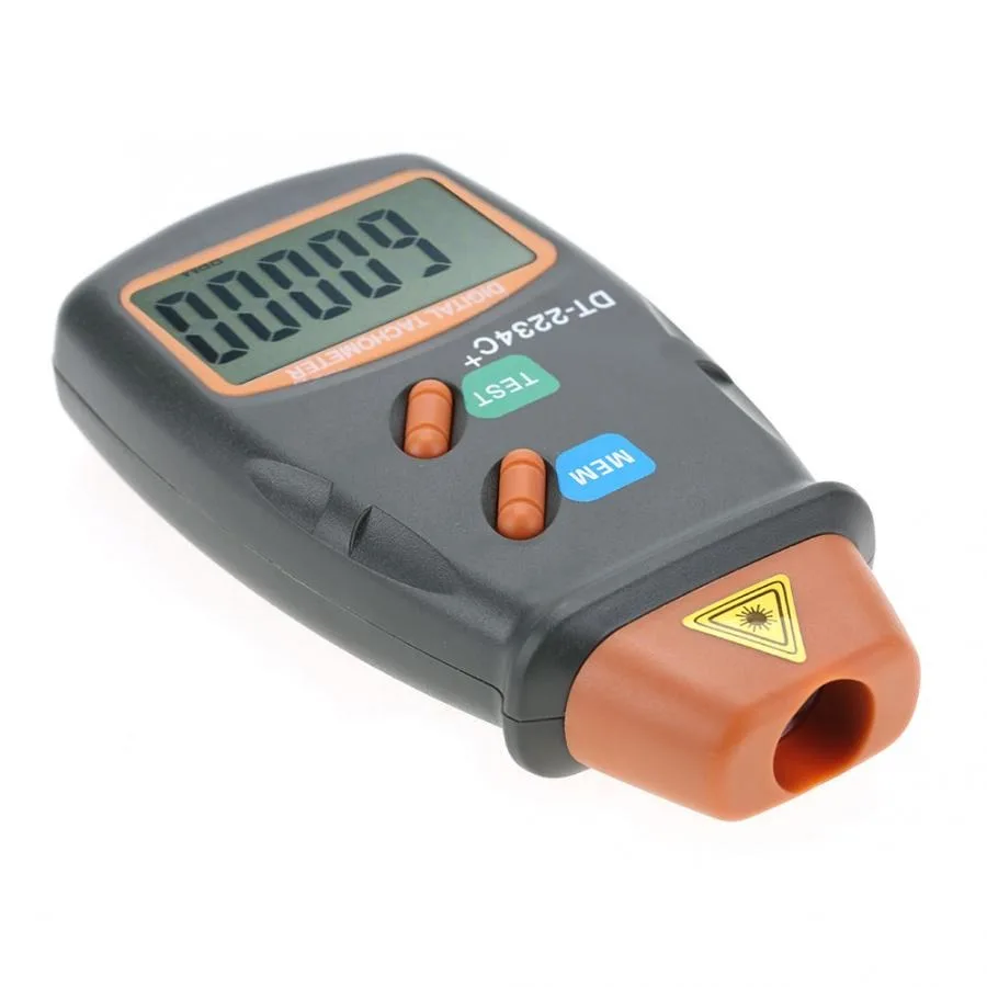 Tacômetro do motor digital, velocímetro velocidade, foto tacômetro laser, sem contato, medidor de velocidade tach, DT-2234C +