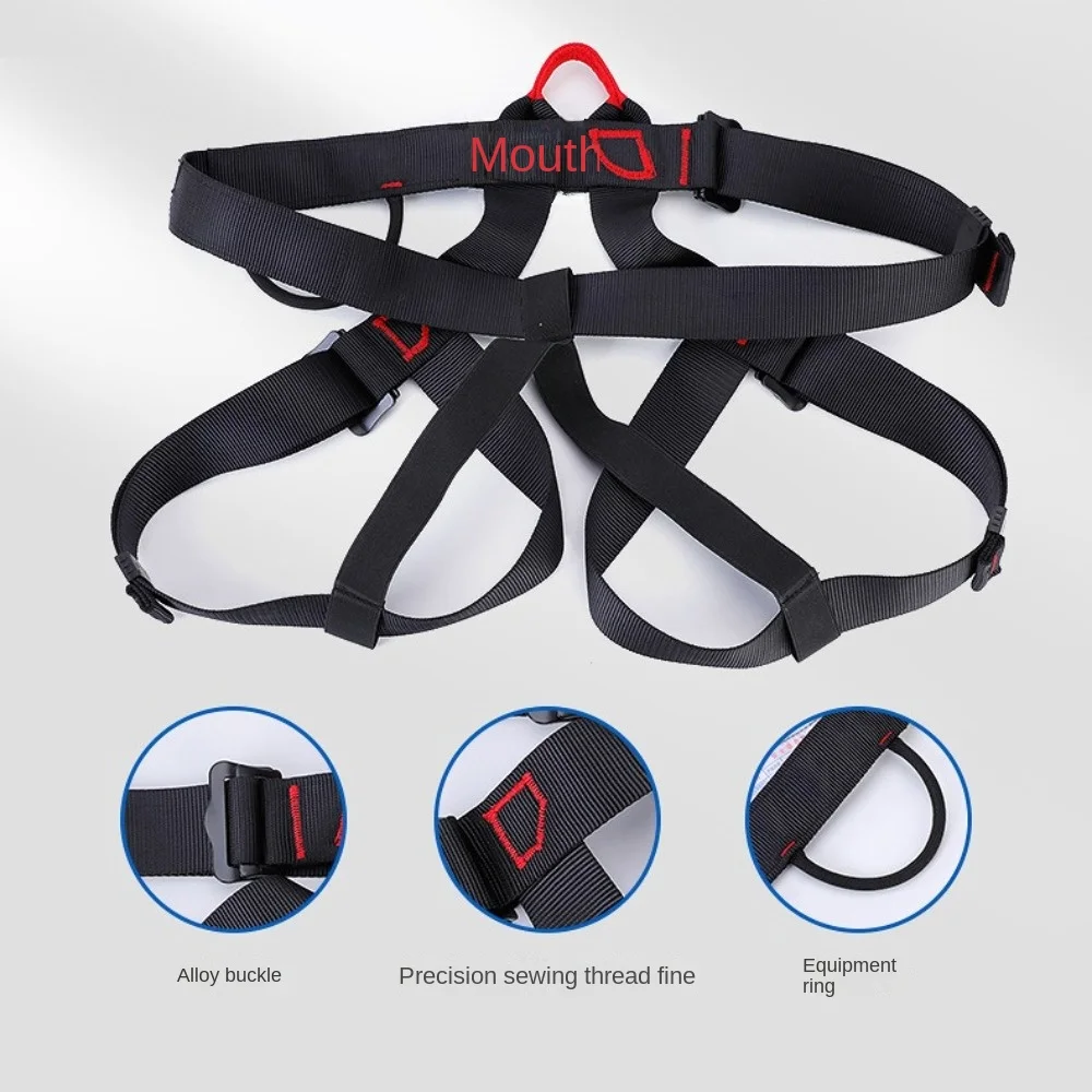 Waist Support Outdoor Sports Harness Safety Strong Rock Climbing Harness Stable Adjustable Climbing Half Body Safety Belt