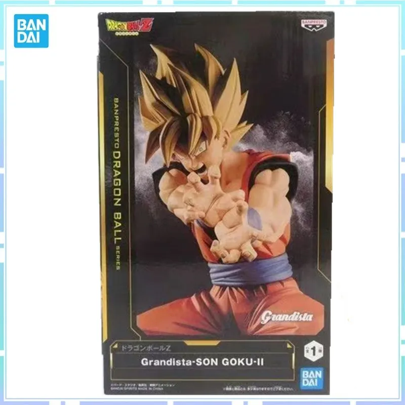 

Bandai Original BANPRESTO Anime Dragon Ball Z Grandista Son Goku SSJ II PVC Action Figure Collectible Model Toy Gifts