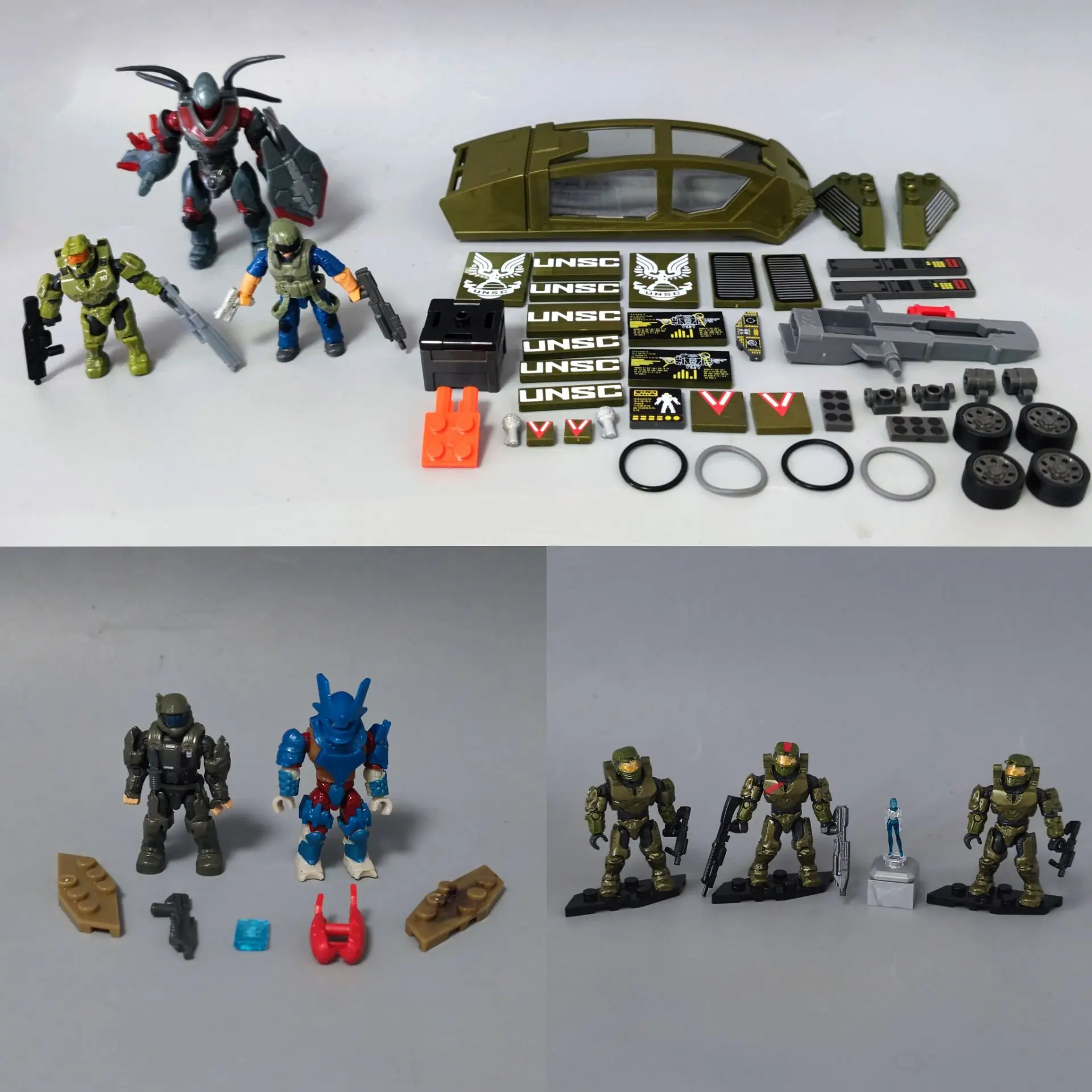 

Mega ODST Buck Brute Master Chief Hunter Pilot Loose Mini Action Figure Toy