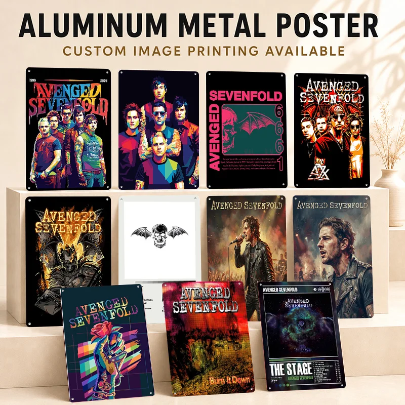 Avenged Sevenfold Aluminum Posters Personalized Metal Tin Sign Expressive Vocal Star Graphic Wall Art For Music Rooms And Fans