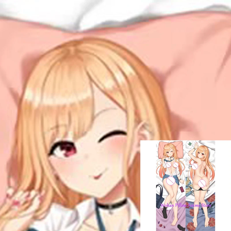 

Dakimakura Anime Pillow Cover Kitagawa Marin Double Sided Life-size Halloween Christmas Decoration