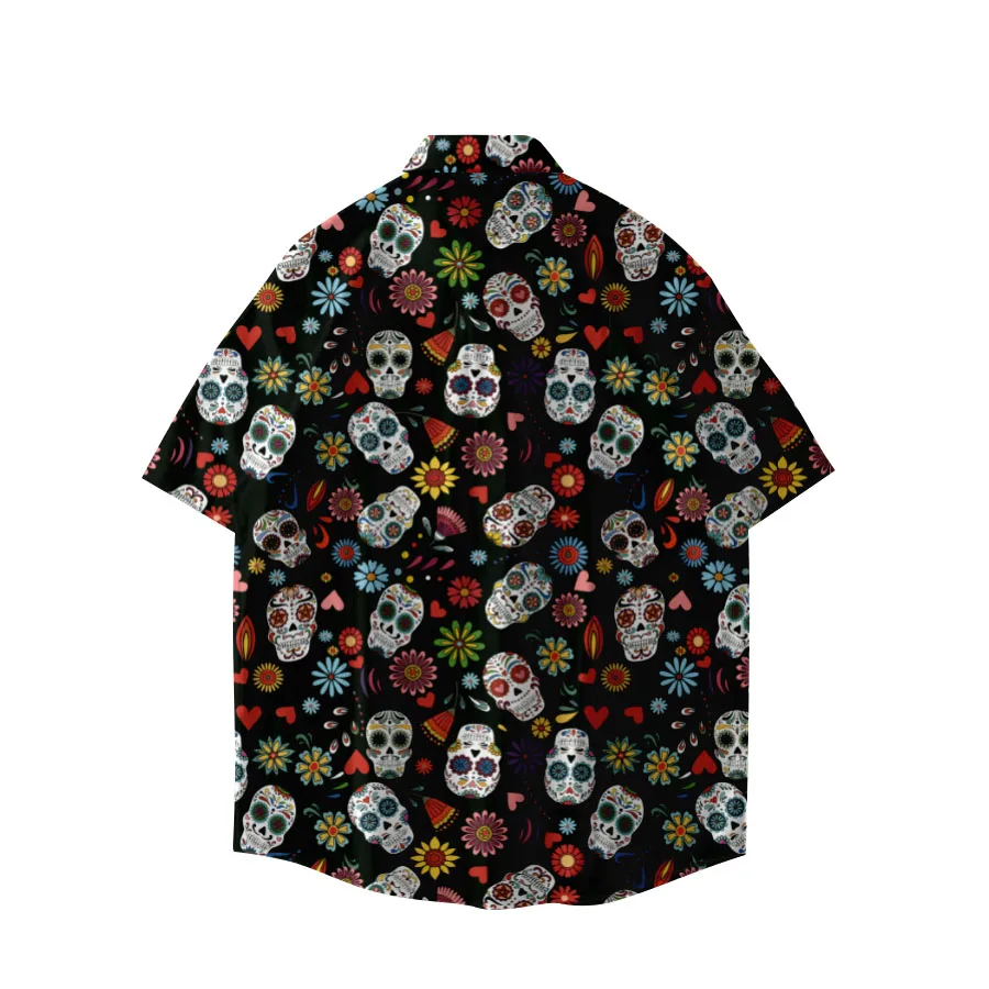 Y2K صيف جديد رجل خمر مضحك طباعة قميص موضة المتضخم الفاخرة قصيرة الأكمام هاواي قمصان للرجل Blusas قميص أرض الإنسان