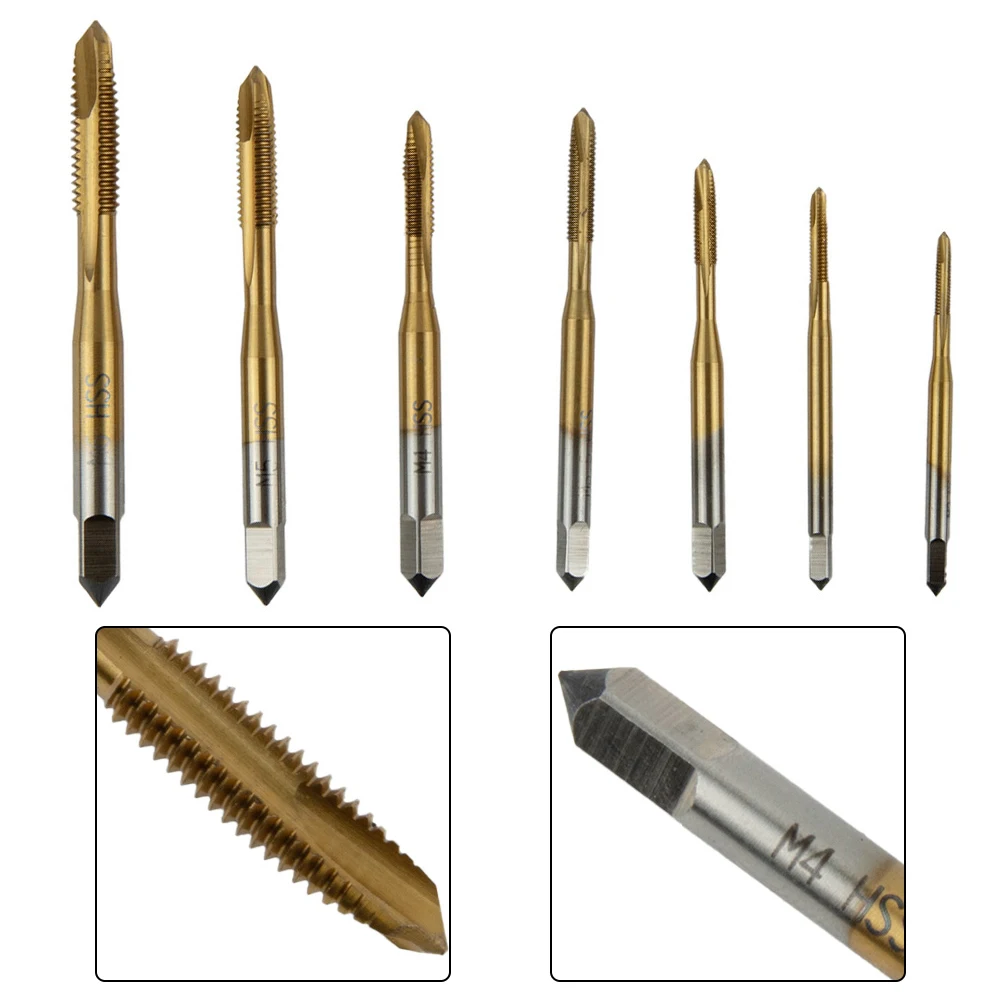 

7pcs Metric Thread Tap Set M2 to M6 Machine Screw Hand Taps for Use in Machinery Manufacturing and Furniture Assembly