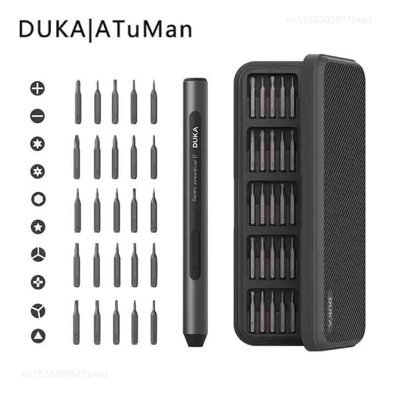 

DUKA ATuMan Electric Screwdriver Kit E1 Precision Type-C Rechargeable Repair 25pcs Steel Bits 3.7v 25-in-1 Screwdriver