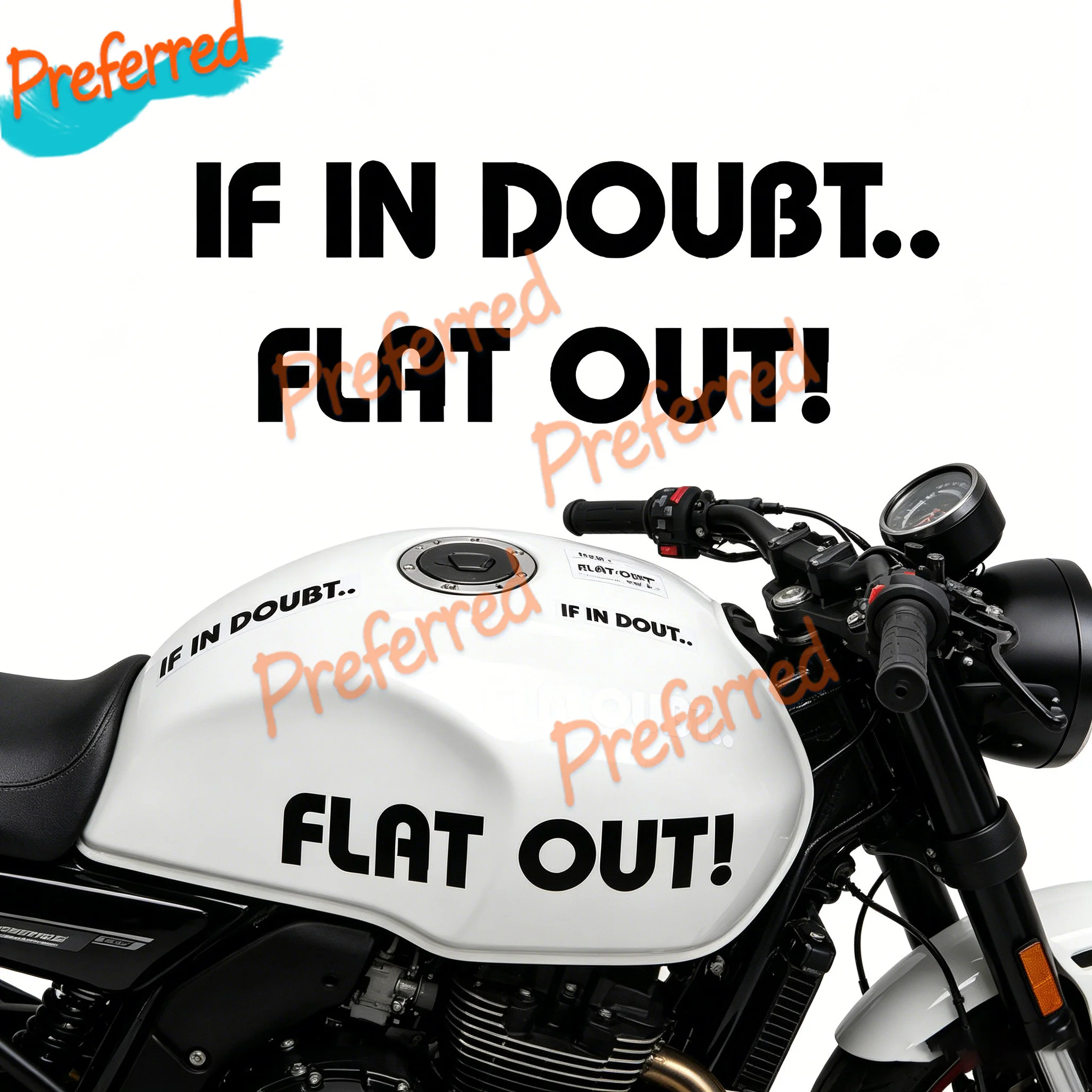 2x If You in Doubt.. Flat Out! Sticker, Pegatinas Vinilo JDM Customizable in Any Sticker Size -No Background