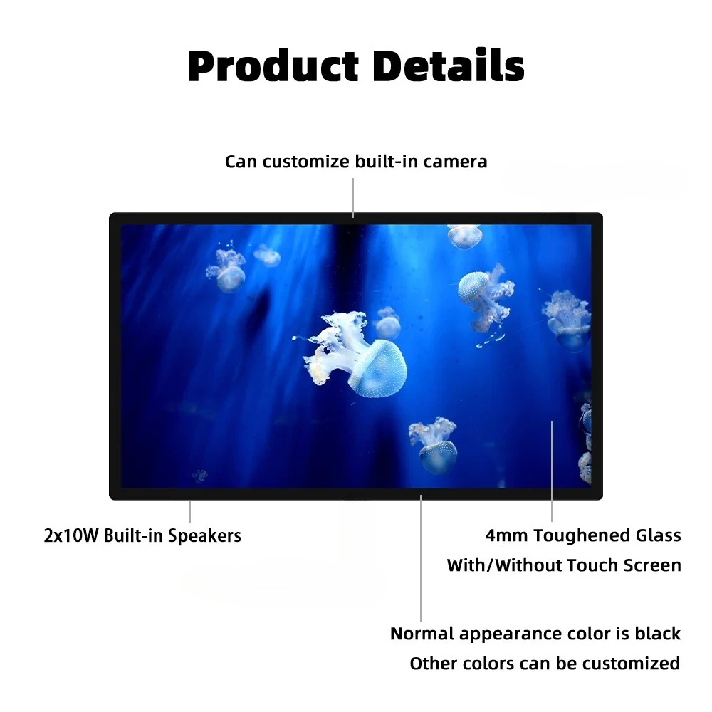 Digital Signage Menu Board Advertising Screen Digital Billboard LCD Wall Mounted Touch Screen for Restaurant