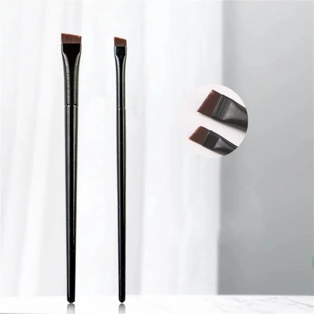Micro Blade Liner Brush - Ultra Slim 3mm Angled Brush for Surgical Precision in Eyeliner, Brow Styling & Lip Contouring | Profes