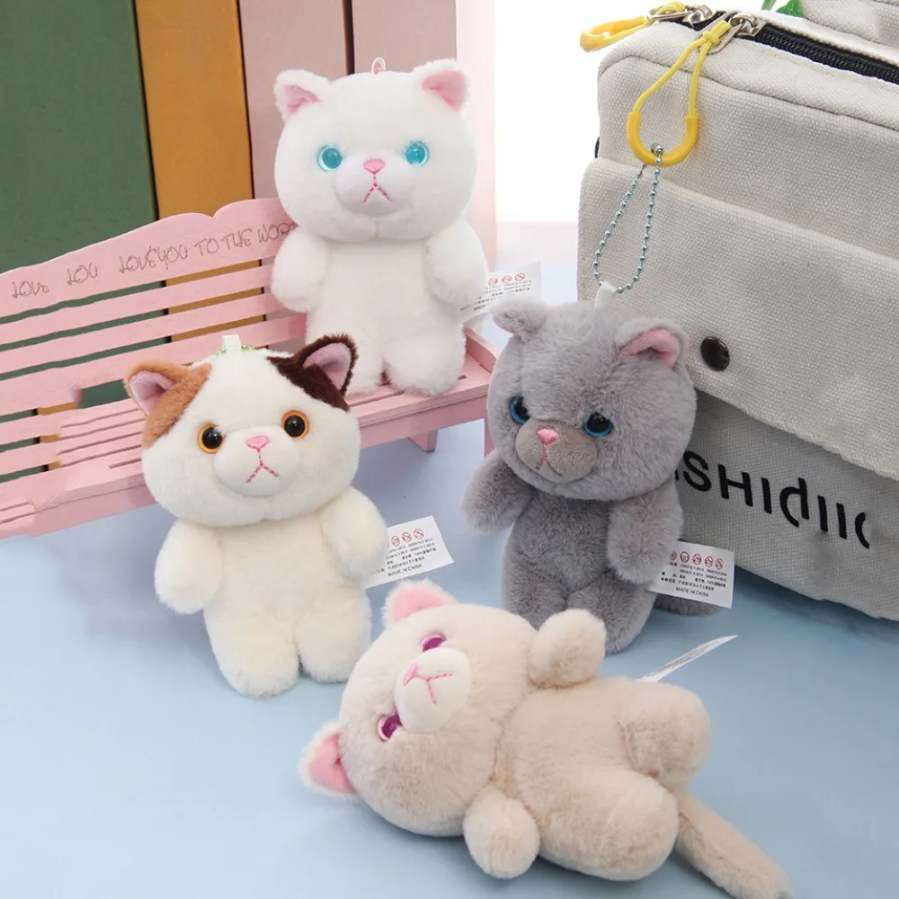 

Car KeyRing Meow Plush Cat Keychain Cartoon PP Cotton Cat Plush Keyring Lovely Cute Plush Cat Doll Pendant Bag Pendant