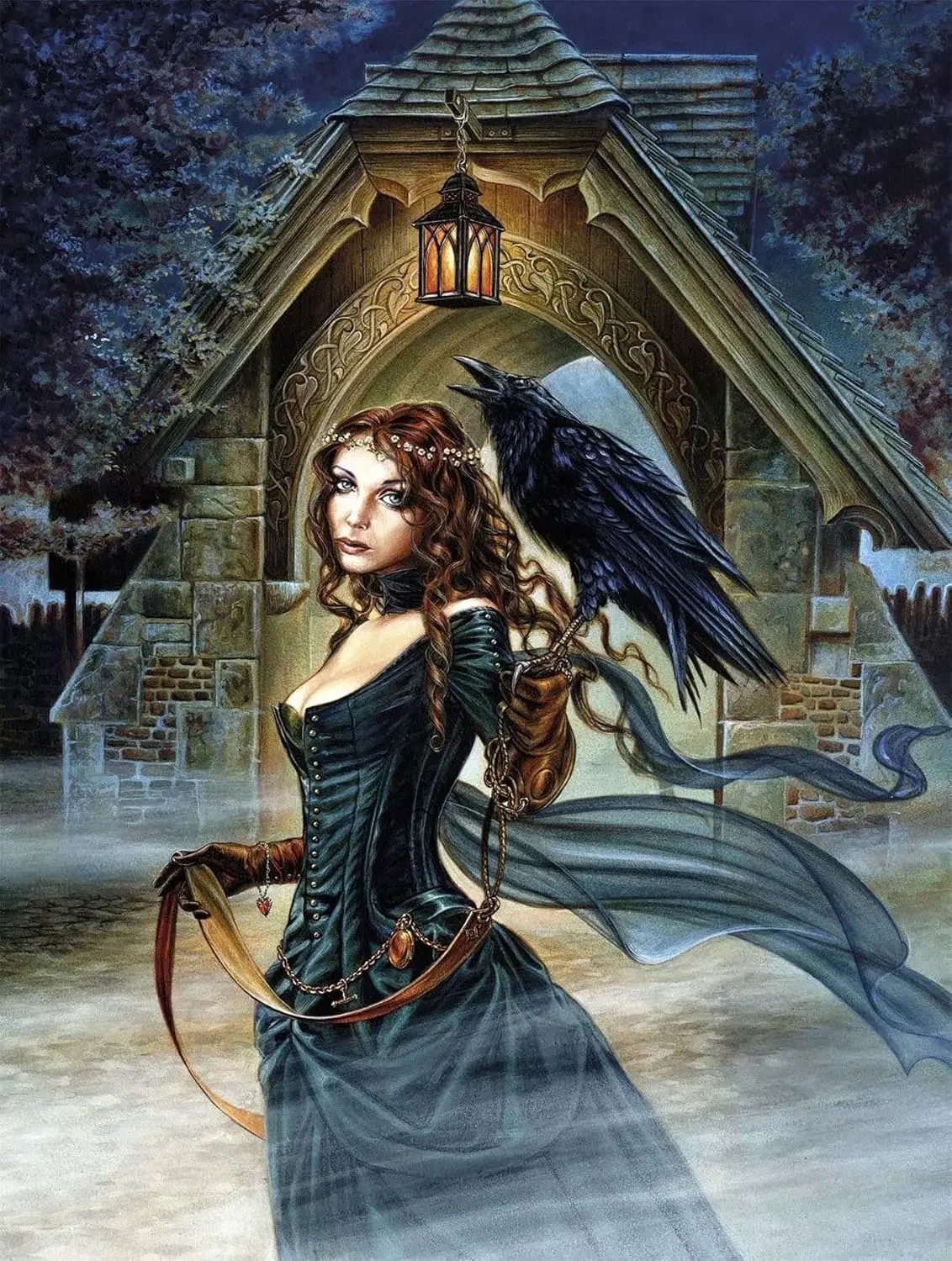  Women and Crows 500/300/120 Pieces Jigsaw Puzzles Challenging Family Activity Games for Gameroom Bedroom Livingroom