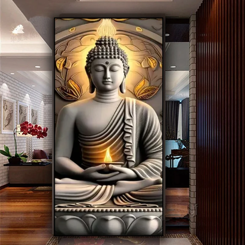 Будда 5d Diy Алмазная картина Новый 2025 Полный квадратный круглый Алмазная мозаика Большая религия Искусство Набор для вышивки крестом Домашний декор стены