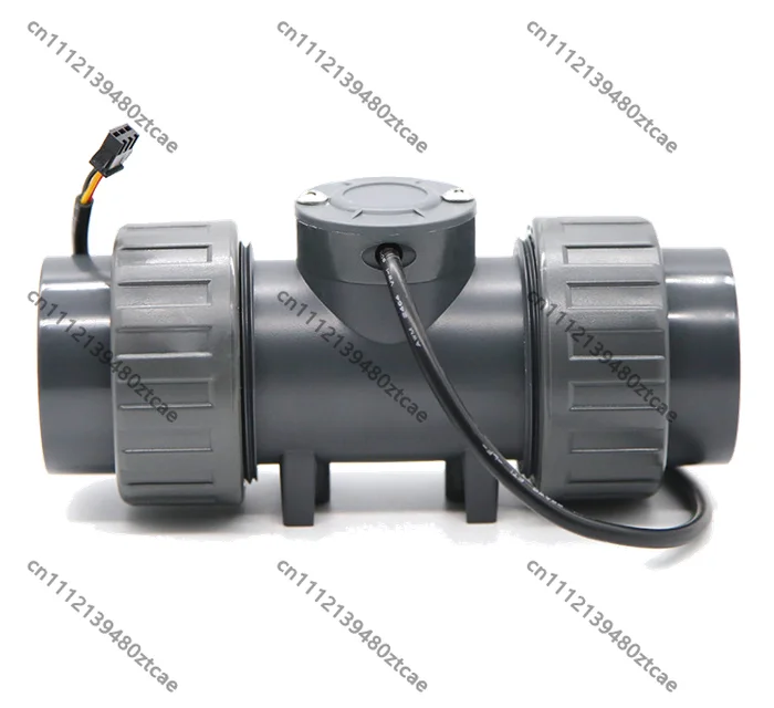 DN50 PVC Turbine Water Flow Meter, 24V Power, Pulse Output, 63mm Flange, 60-1160LPM, Water Flow Counter for Pumping System