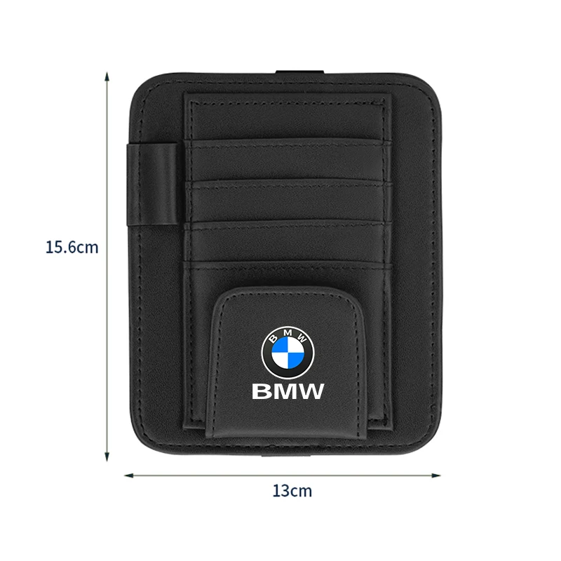 Car Visor Organizer Storage Multi-Pockets Glasses Clip For BMW 1 3 5 7 Series F40 F48 E70 E90 G20 G30 i7 i8 X1 X2 X3 X5 X4 X6 X7 view 6
