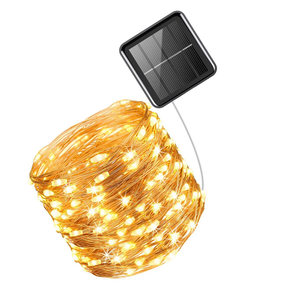 Luci a corda solari Pannello Party Capacità esterna Giardino Basso consumo