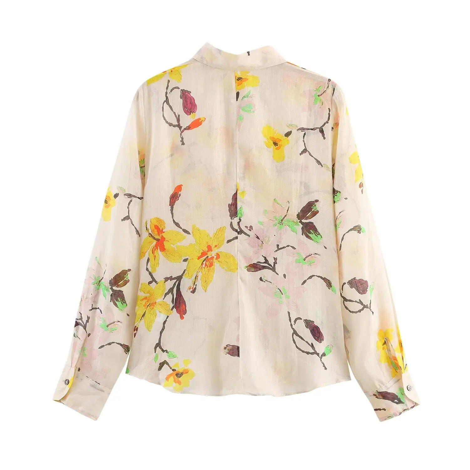 JNLEAOG-Conjunto de moda para mujer, csa con estampado Floral y plones largos, fibra de poliéster, manga larga, corte ...