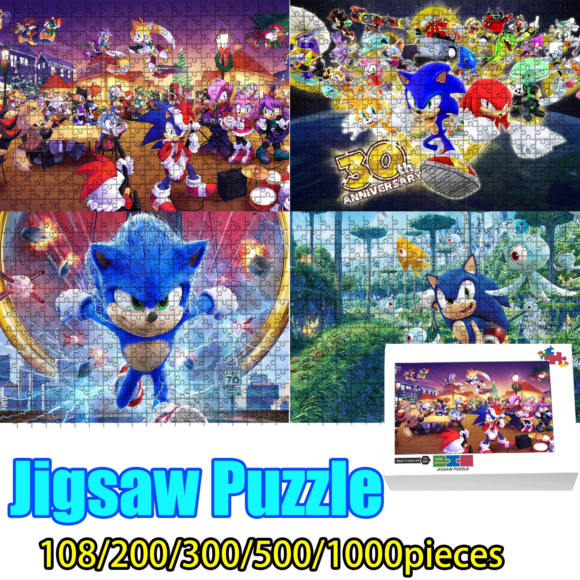 

Деревянный пазл Sonic, 108/200/300/500/1000 элементов, подарок для снятия стресса для взрослых фанатов, высокое качество