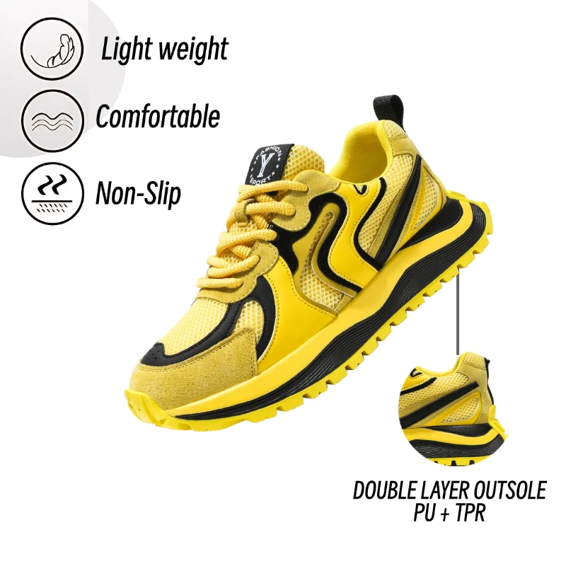 

Fipatbu Men's Summer Mesh Breathable Sneakers Lace-up Sport Running Soft Sole Fashion Lightweight Comfortable Casual Shoes