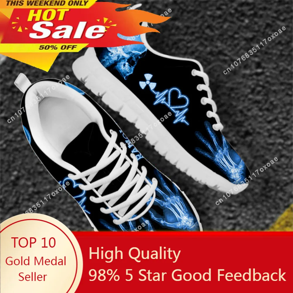 

Mesh Sneakers Women Shoes Radiologic Technologist Blue Print Casual Ladies Lightweight Flats Footwear Zapatos Mujer