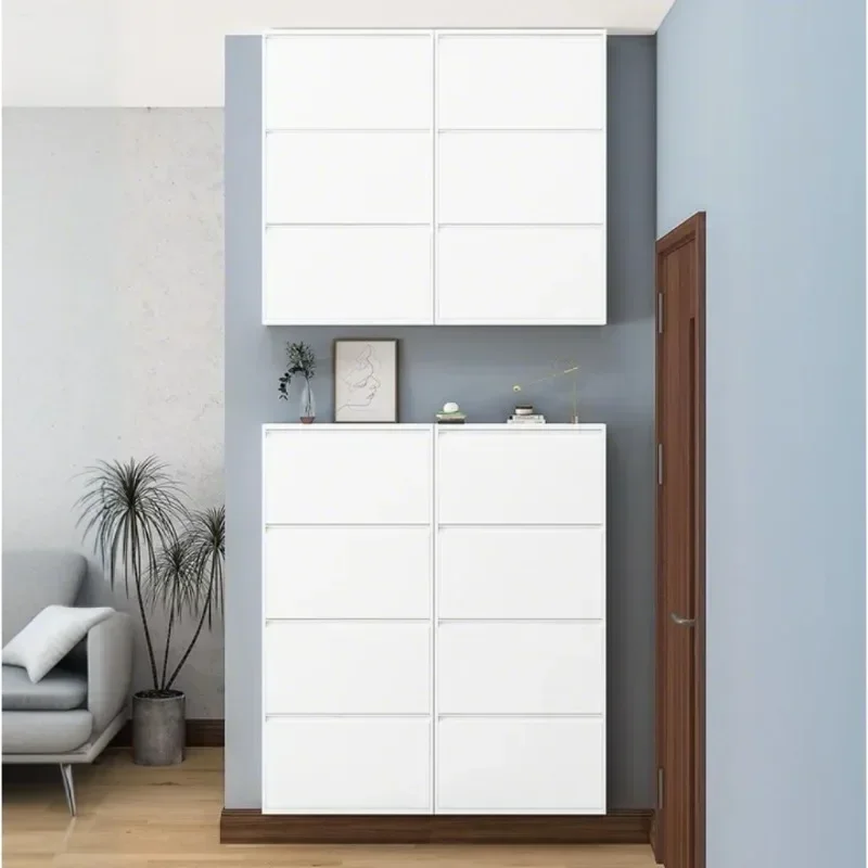Steel Formaldehyde-free Ultra-thin Small Apartment Large Capacity Home Entrance Shoe Cabinet Shoe Rack Porch Cabinet Furniture