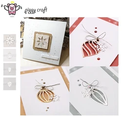 Piggy Craft metal cutting dies cut die mold Christmas bell snowflake Scrapbook paper craft knife mould blade punch stencils