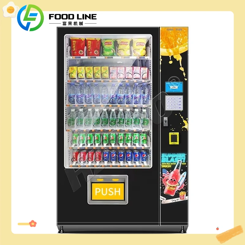

Customized Self Service Foods and Drinks Vending Machine Reader Mobile QR Code Payment Equipment Business Management Operation