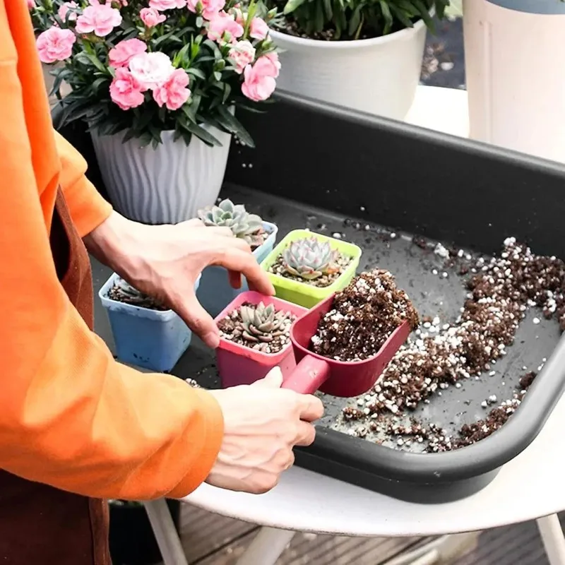 2026 Latest Models Garden Tidy Potted Tray, Indoor Transplant Gardening Planting Accessories Large Succulent Plant Table