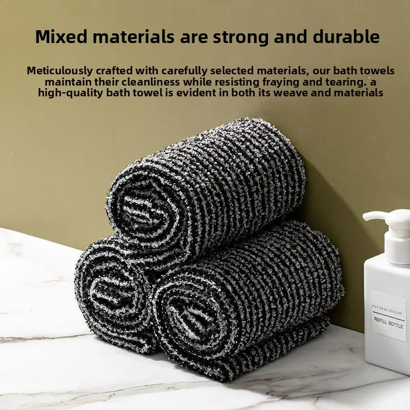 منشفة حمام من ألياف الكربون، منشفة حمام للرجال والنساء، لا تؤذي الجزء الخلفي من منشفة الاستحمام الطويلة.