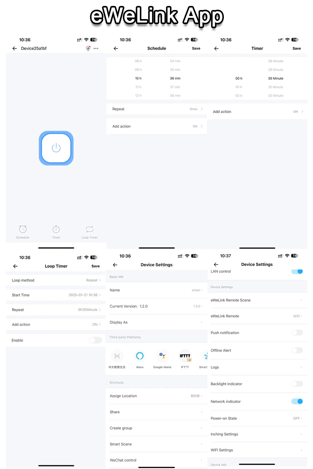 EARU Tuya EWeLink WiFi ZigBee 10A DIY Mini WiFi Smart Lichtschalter Modul Sprachsteuerung Drahtlose Fernbedienung für Alexa Google – Detail 5