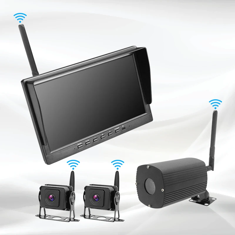 10inch IPS Screen Monitor + 30x optical zoom wireless Camera +2 small wireless camera crane/tower crane/forklift wireless kits