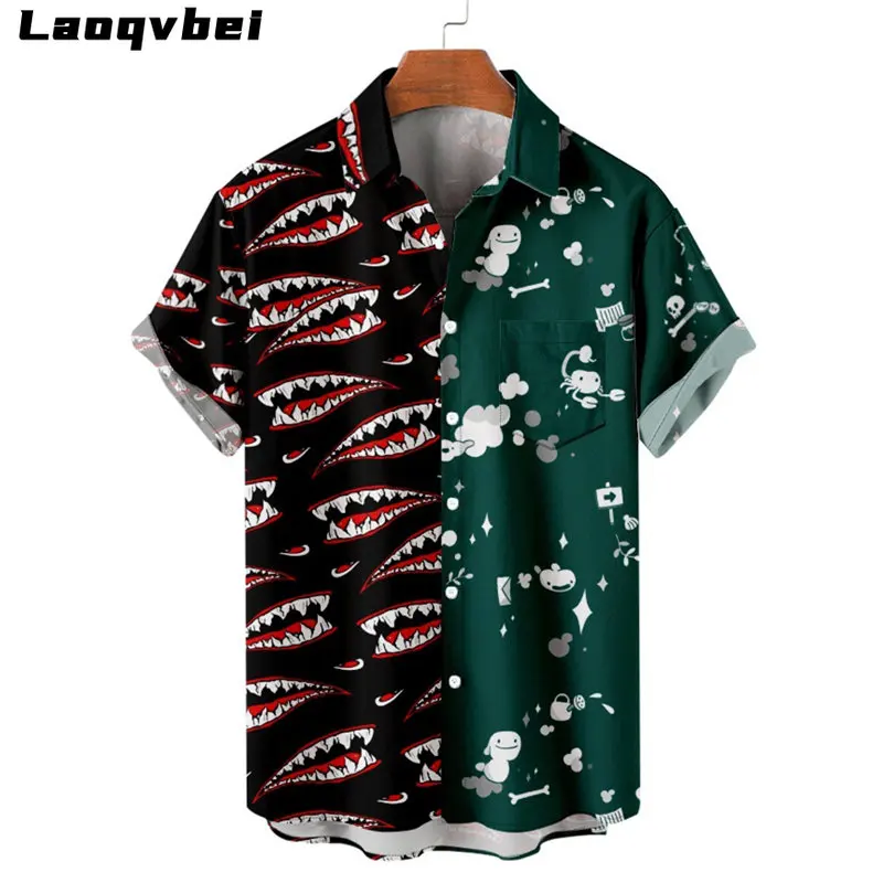 

4XL Oversized Holiday Hawaiian Shirt Fashion Designer Clothing Print Shirt Beach Shirt for Men Shirt Blouse 2023