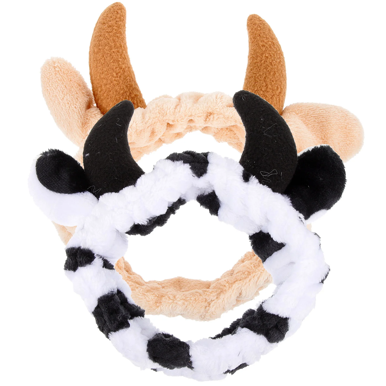 2 Pcs Animal Face Wash and Hair Bundle Headbands for Women Makeup Cute Washing Halloween Headgear Flannel Skincare Miss