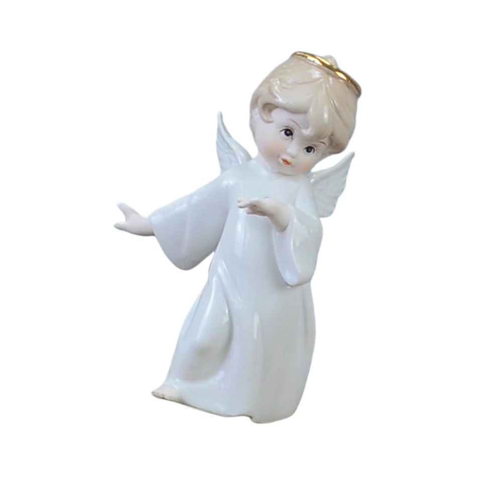 

Ceramic Small Angel Crafts Desktop Decoration White Exquisite Table Ornament Home Adornment Office Home Decor Desktop Decoration