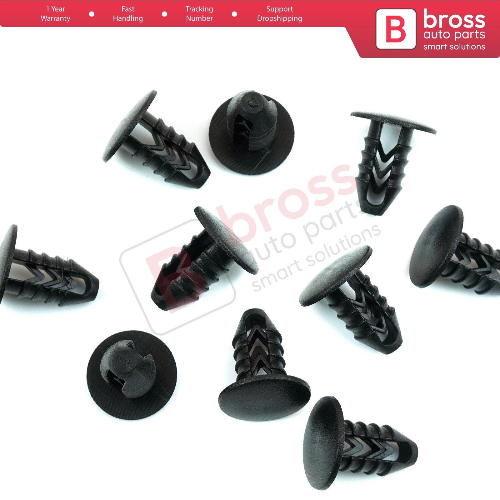 10 Pieces Fir Tree M.10 Clips For Renault Fiat Head Size: 15.70 mm