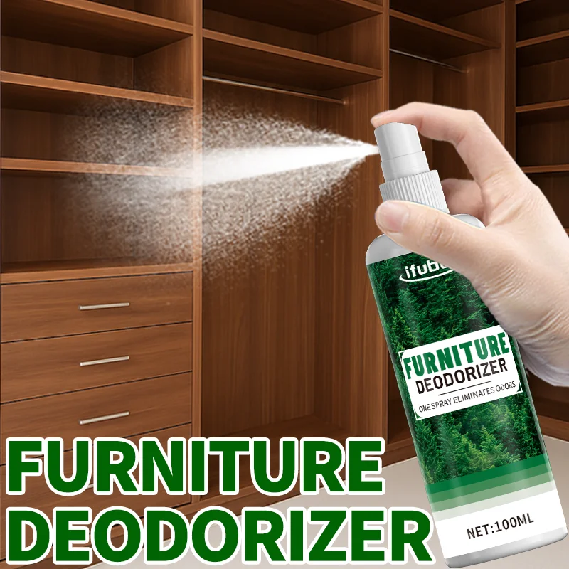 IFUBO 100ML Furniture Deodorizer - Powerful Odor Eliminator for Wood Furniture, Bathroom & Shoe Cabinets, Fresh Air Anywhere