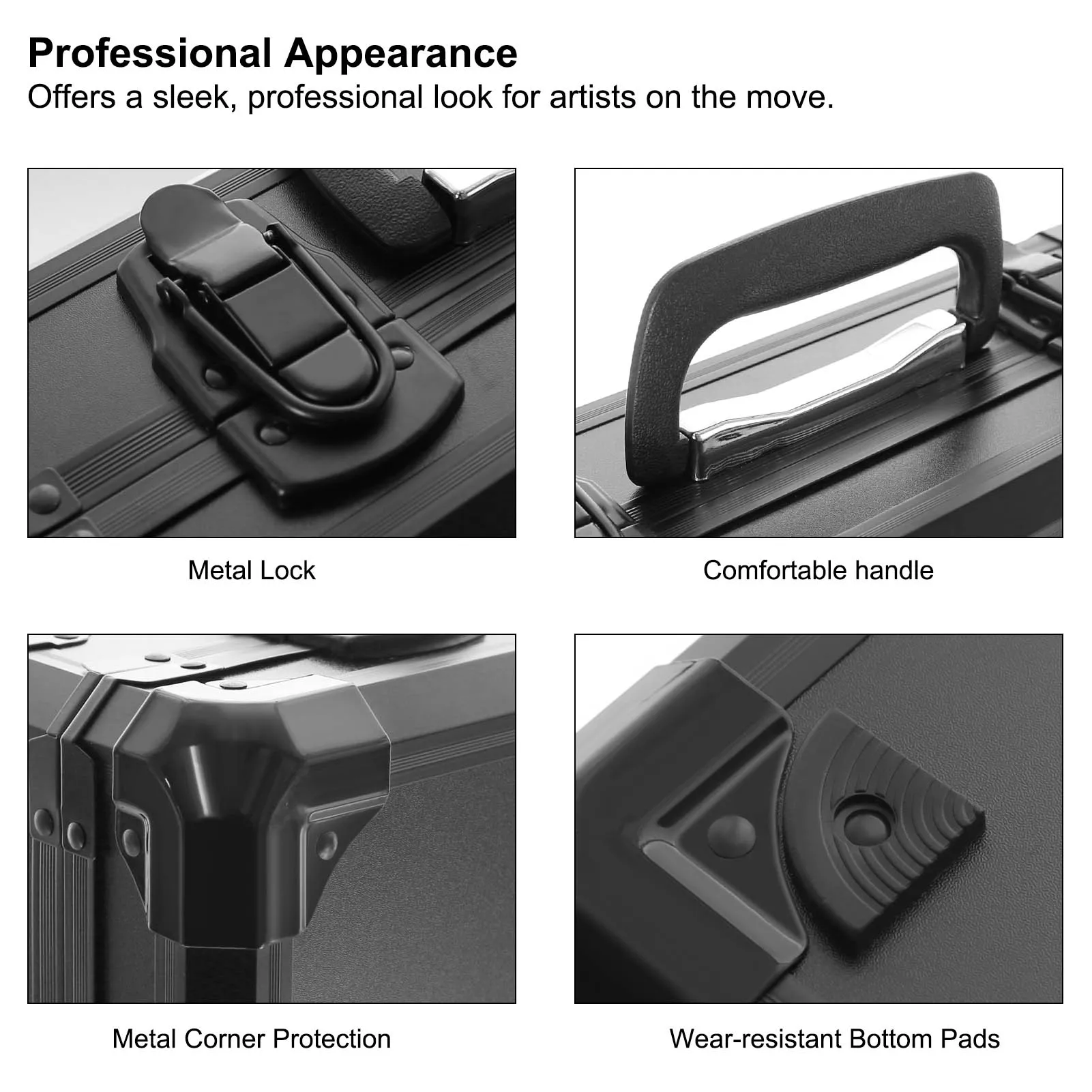 Evemodel Model Paint Bottle Organizer Carrying Suitcase for Tattoo Liquid,Pigment,Alcohol Ink,Essential Oils,Food Color SN08