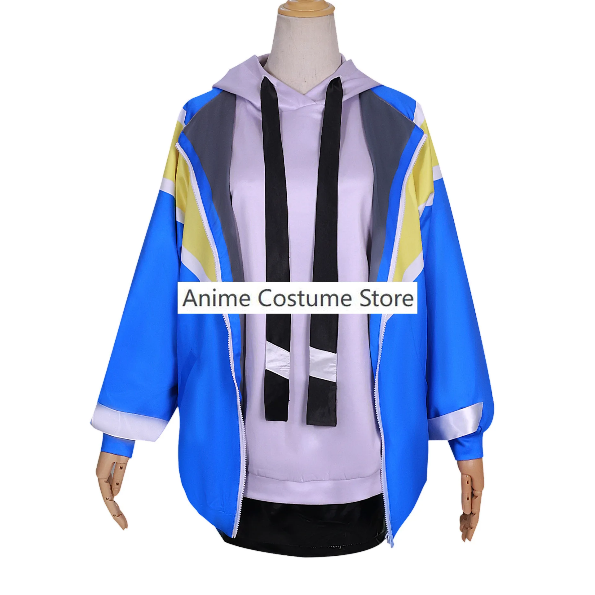 أنيمي قناديل البحر تأثيري زي مع شعر مستعار ، كانو ، لا يمكن السباحة في الليل ، الزي ، معطف ، تنورة ، قبعة ، فكرة جديدة ، زوكي أوتشي ، كانو