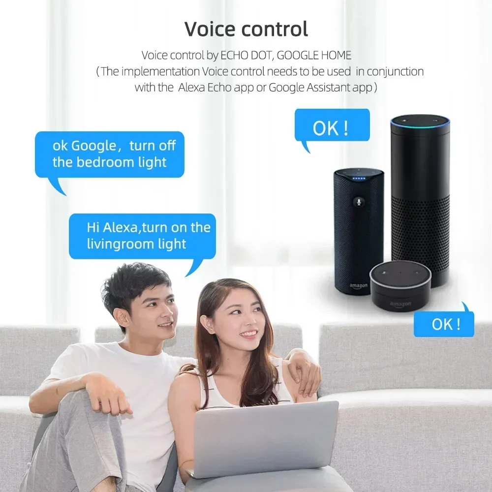 DawnJoy Smart zigbee intelligent switch Neutral US110V-220V plastic push button 1/2/3/4Gang dimmer remote timing voice with tuya - Image 3