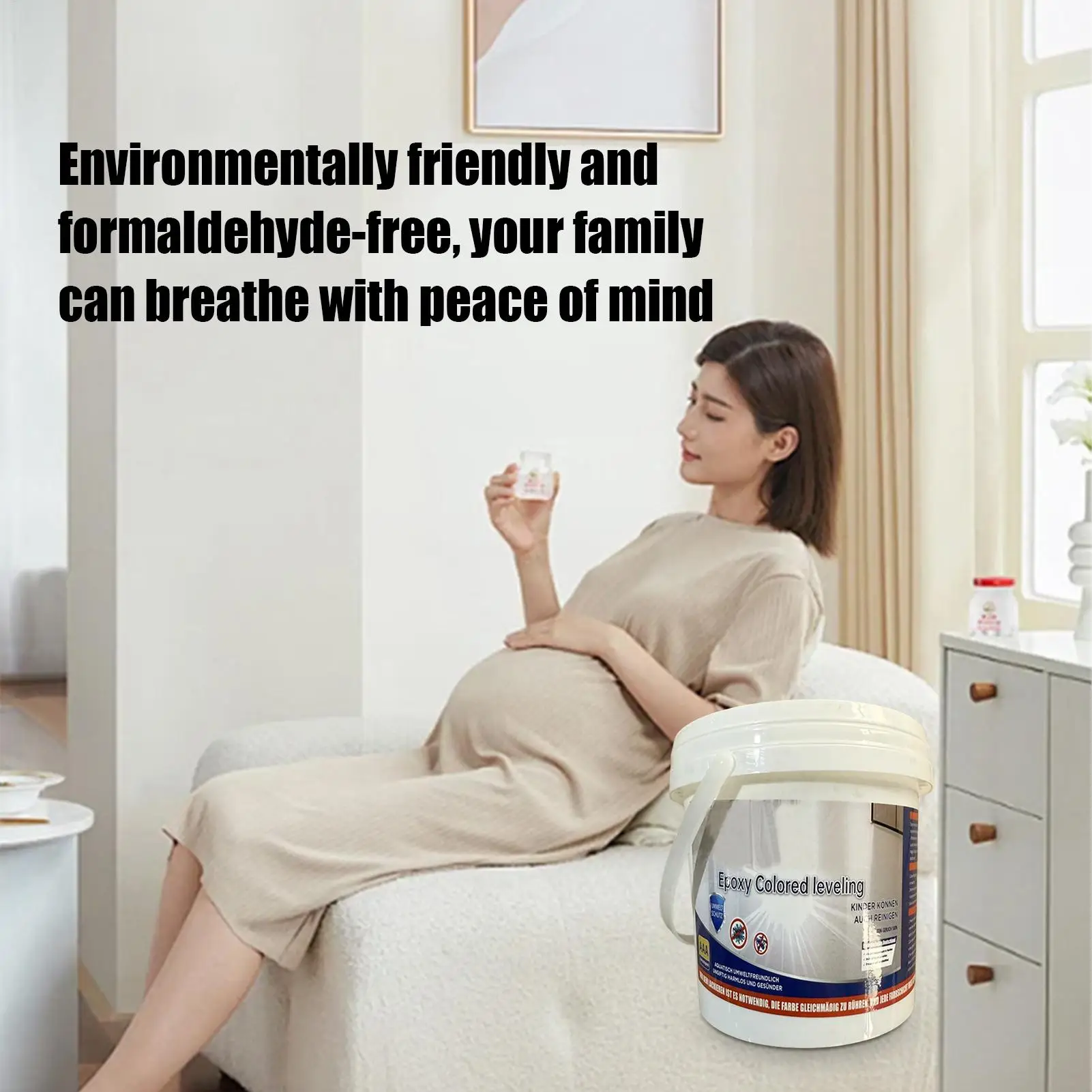 Revestimiento de suelo epoxi con efecto mármol de alto brillo, pintura Louis para suelo, garaje, pintura impermeable, herramienta para suelo de pintura epoxi de bosque