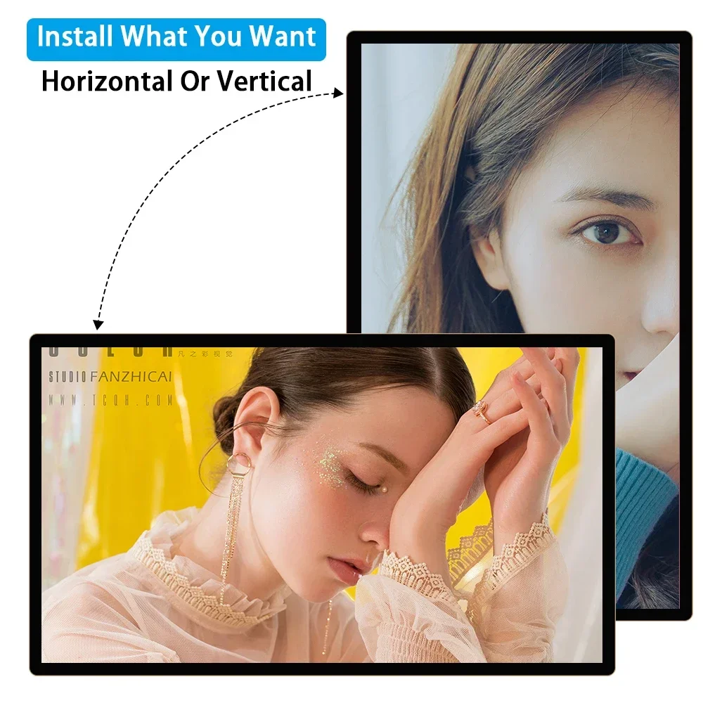 21,5 Zoll Magic Mirror Interaktiver Werbeplayer Netzwerk Media Video Player HD Digital Signage LCD Werbedisplay