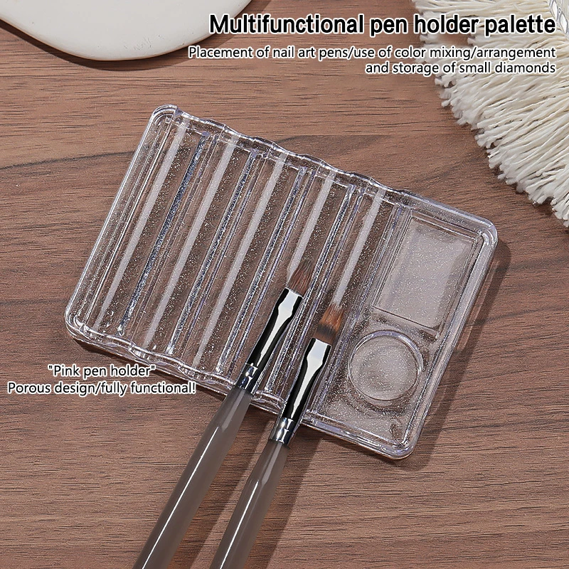 Multifuncional Manicure Ferramenta Prateleira, Nail Brush Rack, Pintura Pen Resto, Gel UV Titular, Display Paleta de Cor