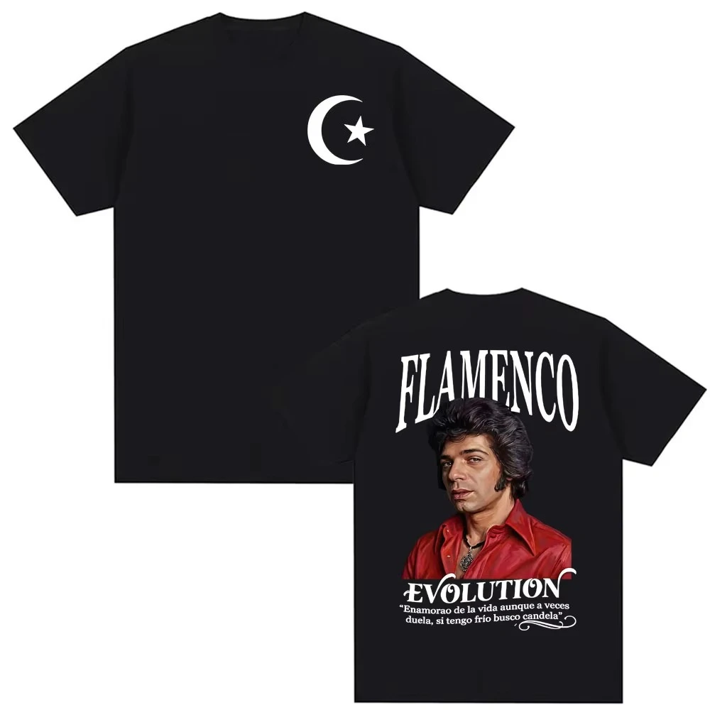 Camiseta Flamenco Evolution Camarón De La Isla Merch, ropa para hombre, camisetas Harajuku High Street, camisetas de verano, camiseta de algodón puro