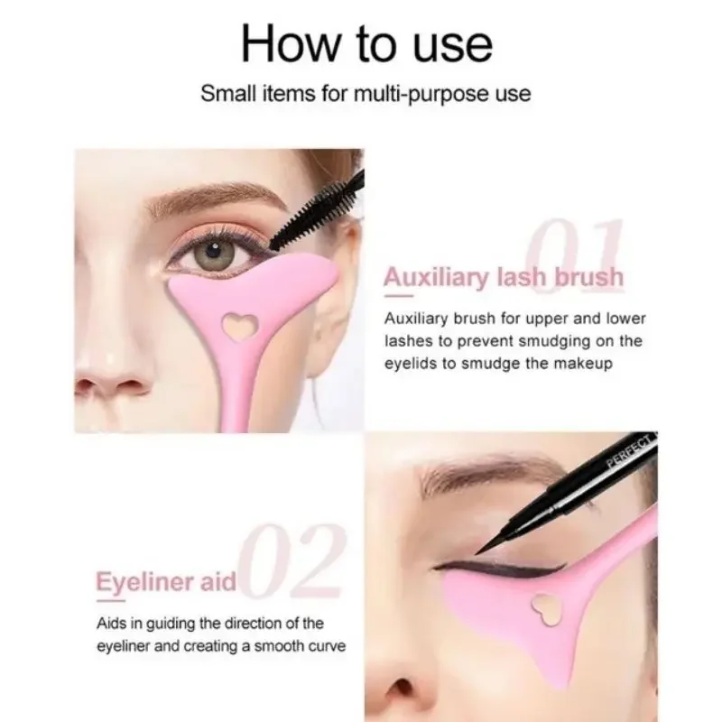 Multifunctional Silicone Eyeliner Stencils Winged Tip Aid Mascara Shield Applicator Smoky Shadow Guide - Reusable 투피스 세트 한국스타일
