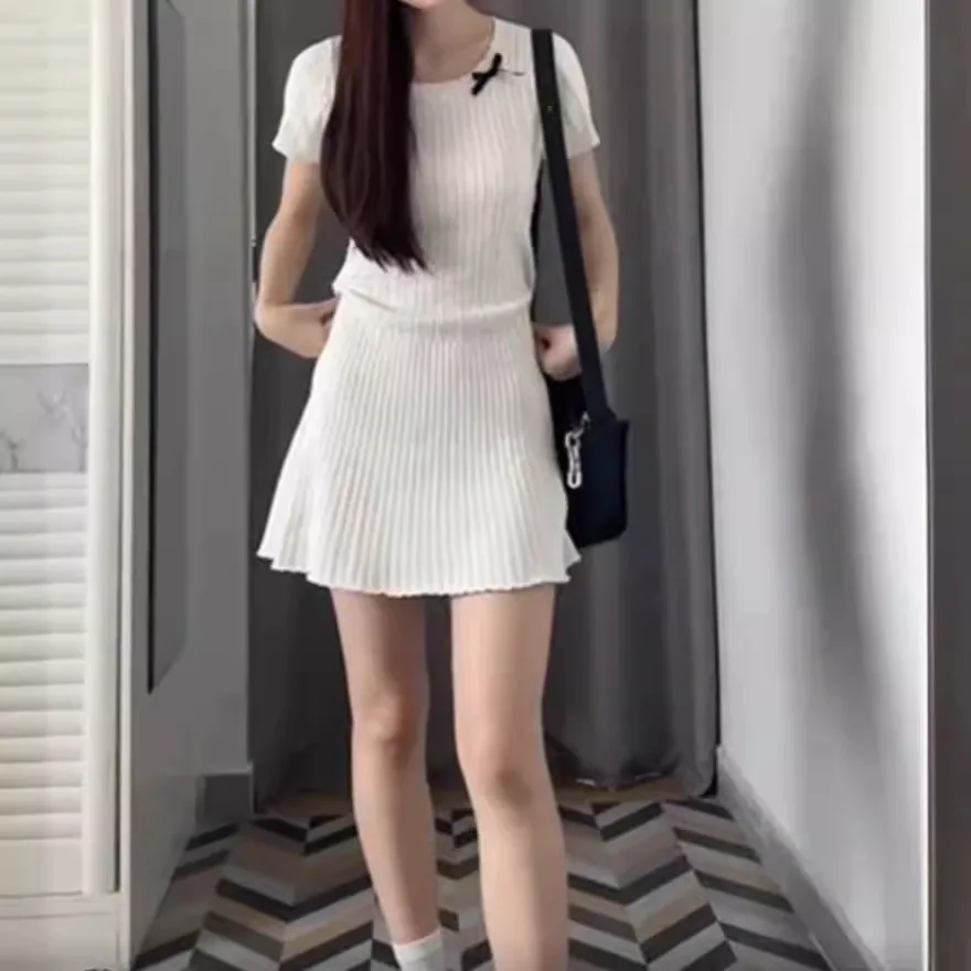 

Whit Knittd Drss Womn Весной 2024, с узлом-бабочкой для похудения, старения и похудения. A-Lin Styl, Sxy And Pur