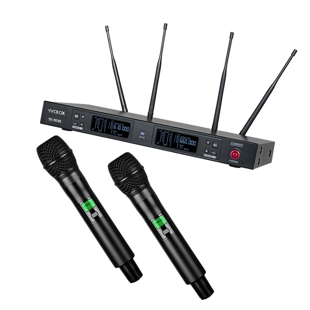 

Long Range True diversity uhf professional wireless microphone cordless mic system for stage performance