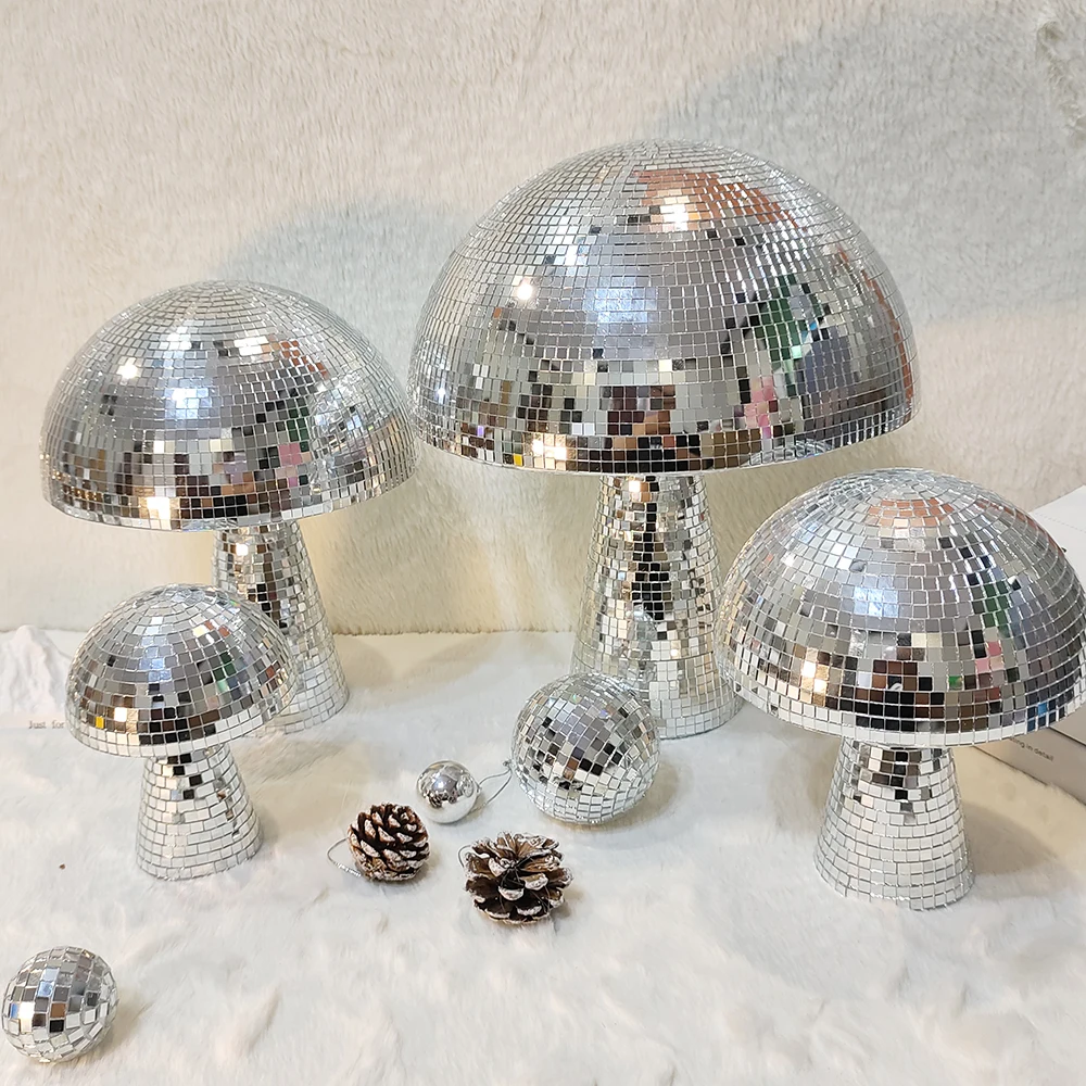 Mushroom Disco Ball For Home Decorations Party Decor Mirror Disco Ball Mushroom Shape Wedding Decoration Disco Ball Home Decor