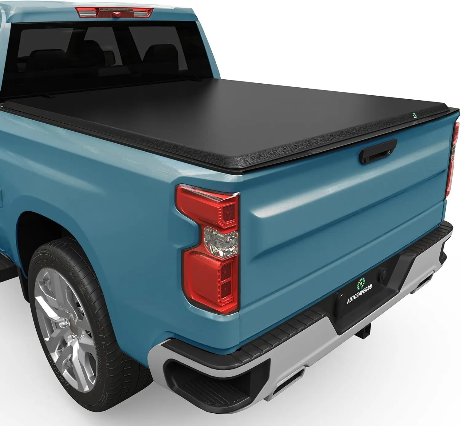 Soft Quad-fold Tonneau Cover for Chevy Silverado/GMC Sierra 1500, 5.8 ft Bed, Easy Installation