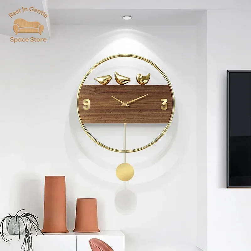 Interior Creative Wall Clocks Nordic Modern Aesthetic Simple Minimalist Digital Luxury Kitchen Metal Horloge Home Decoration