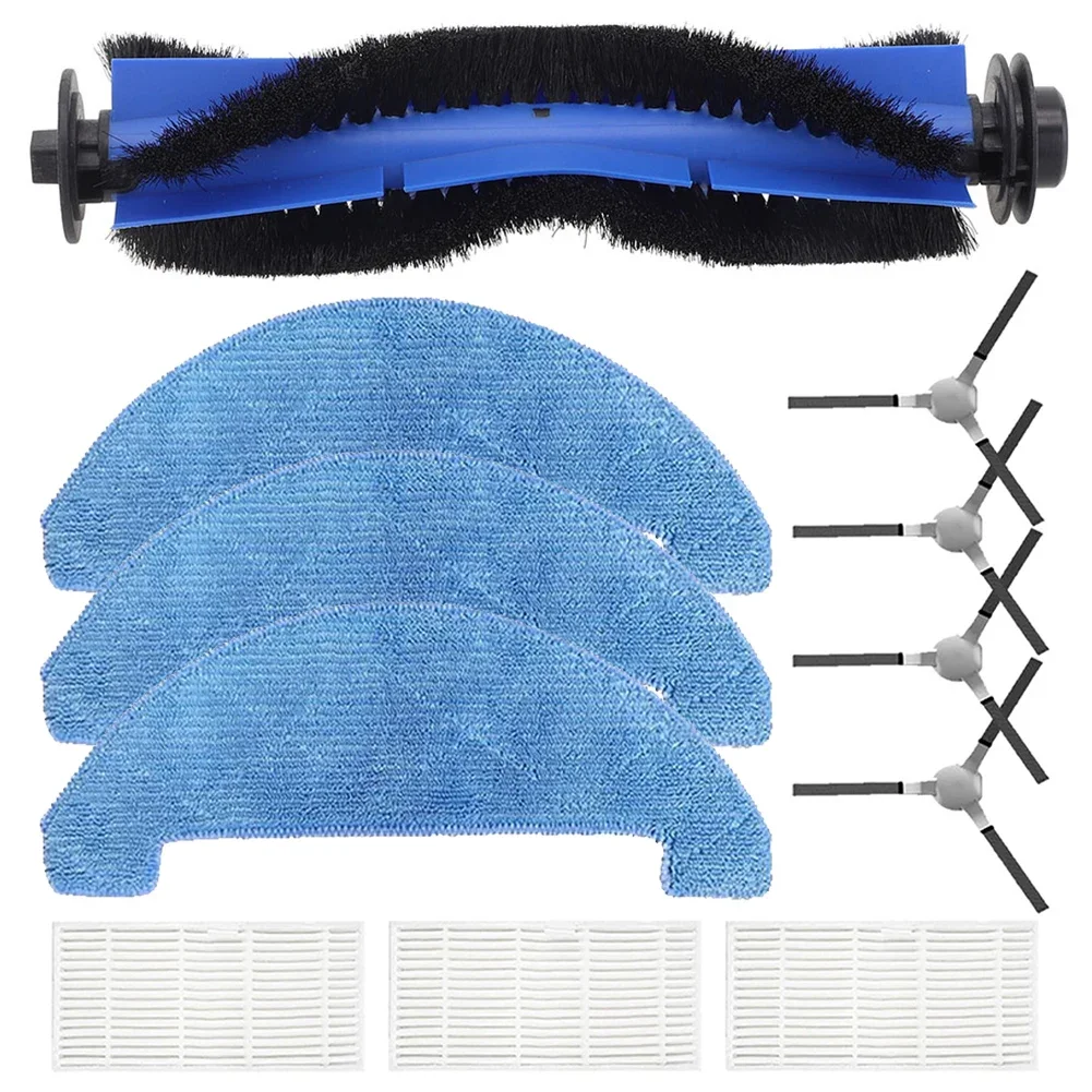 

For Loorow AT800 Accessories 3-In-1 Robot Vacuum Kit Main Brush Side Brush Filter Mop Pad Parts Home Efficient Cleaning Supplies
